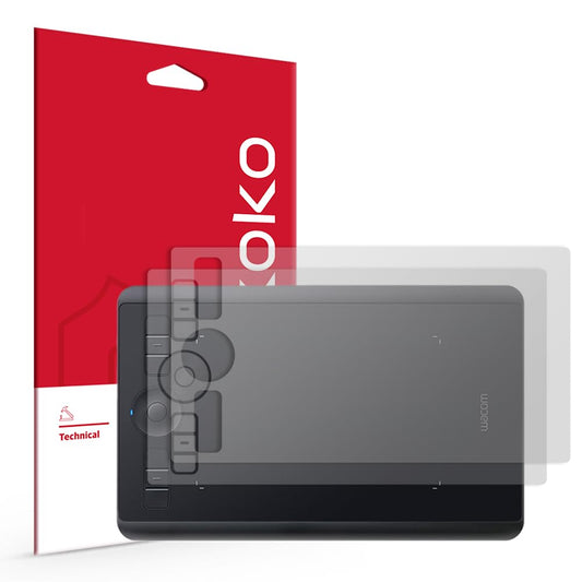 Skoko Screen Protector (2pcs) & Button (1set) Protector compatible with Wacom Intuos Small PTH 460 Anti Glare & Soft Paper feel Film