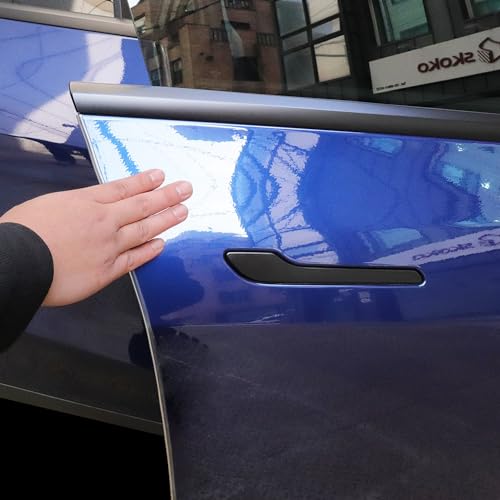 ( 1Set - 4 pcs ) skoko Tesla Model Y 2019-2024 Door Handle & Door Handle Around & Door Closing part Scratch Guard Film , PPF , Sticker , Wrap