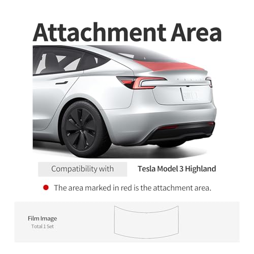 (1 Set ) Tesla Model 3 Highland 2024 Trunk Top(upper) area PPF Film , Wrap , Scratches, Protector