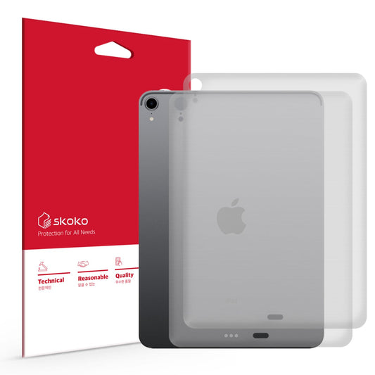 skoko (2pcs in 1 set) Back Protection Film Skin Compatible with iPad 11 inch 3rd generation, Only Back protection, Seems likes to Screen Protective Film Protector , Transparent  TPU Skin Cover