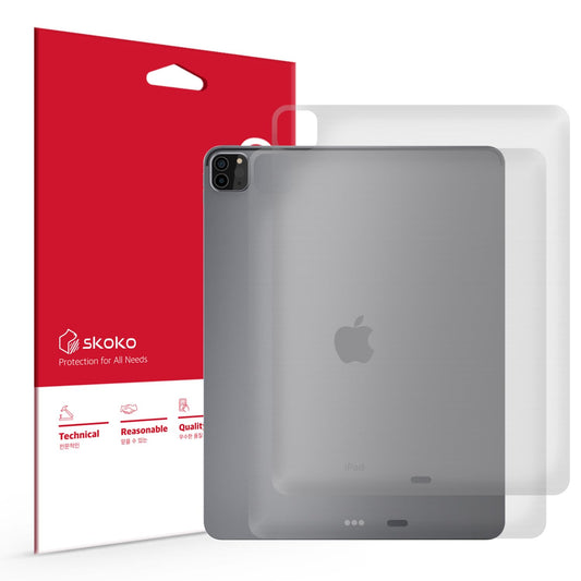 skoko 2pack Back Body Protective Film Skin compatible with iPad Pro 12.9 4/5/6 Generation , Transparant Matte Cover , Seems likes to Screen protector , Very thin compatible with all case