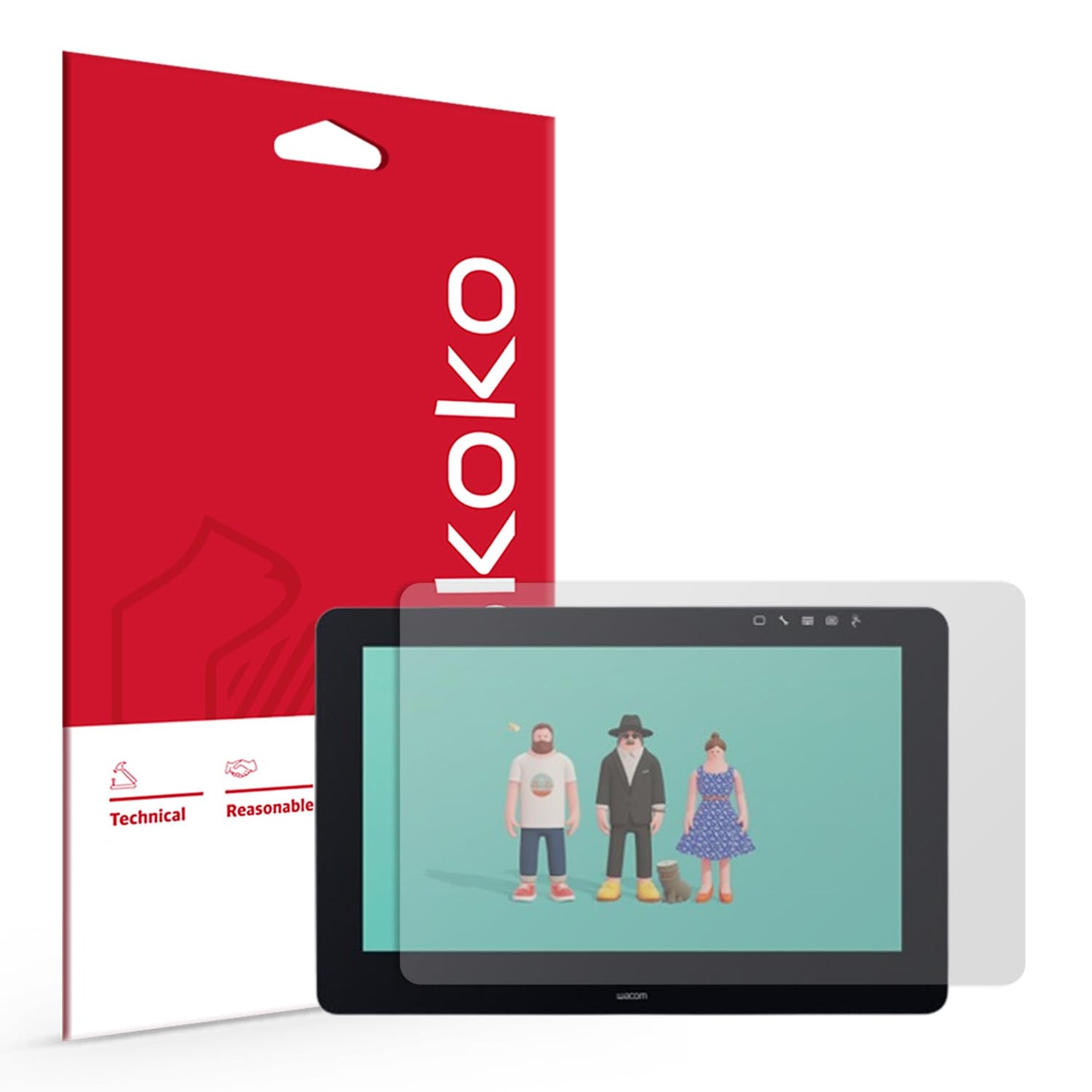 Skoko Anti Glare Matte & Soft Paper feel Film Screen Protector (2pcs) compatible with Wacom Cintiq Pro 16 DTH 1620