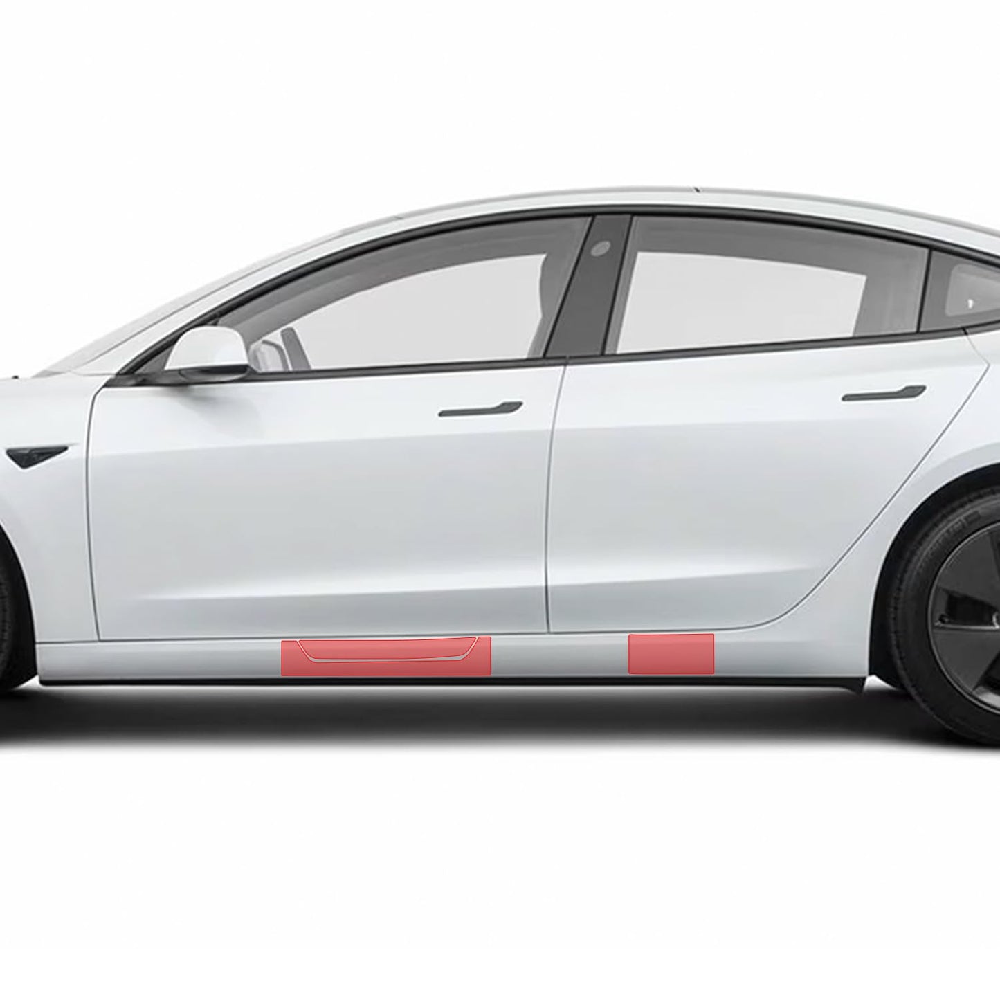 ( 4pcs in 1 Set ) Tesla Model 3 Door Sill & Door Step Scope PPF Film , Wrap , Scratches , Paint Prototection Film