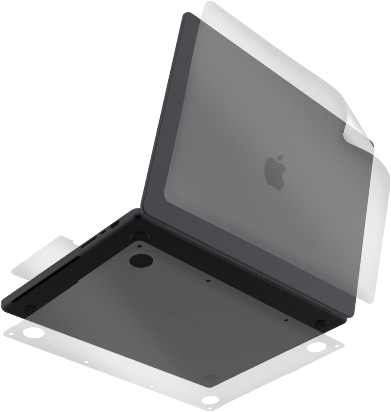 skoko 簡単取り付け 透明マットスキン保護フィルム MacBook Air 13/15インチ (M2 M3 M4) & MacBook Pro 14/16インチ (M1 M2 M3 M4 M5)