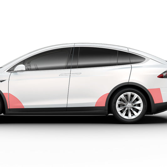 Skoko Tesla Model X 2021 - 2023 Fender Guard Set , Front & Rear & Rear Buper Side PPF Protective Film , Clear , Wrap , Guard