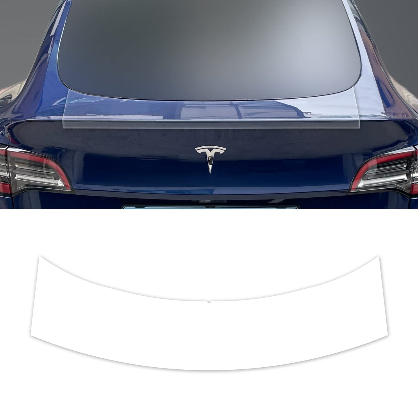 (1 Set ) Tesla Model Y Trunk Top Paint Protector Film PPF , Wrap , Scratches , Protection against dents and impacts to the upper portion