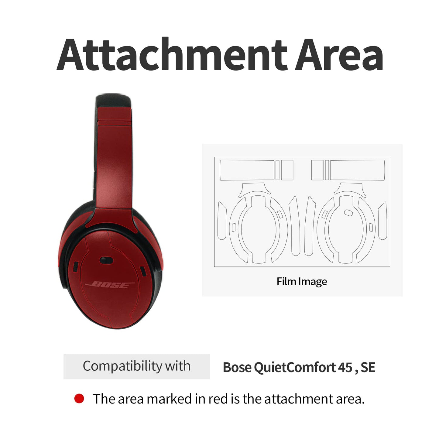 (Full Set) SKOKO Bose QC 45 / SE Headphone Full Body Protective Film Skin cover , Anti Fingerprint , Anti Scratch, Bubble Free , protector , accessories