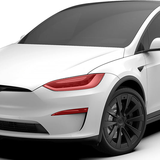 Skoko Tesla Model X 2021 - 2023 HeadLight & Fog light PPF Set Scratch Guard Film , PPF , Sticker , Wrap