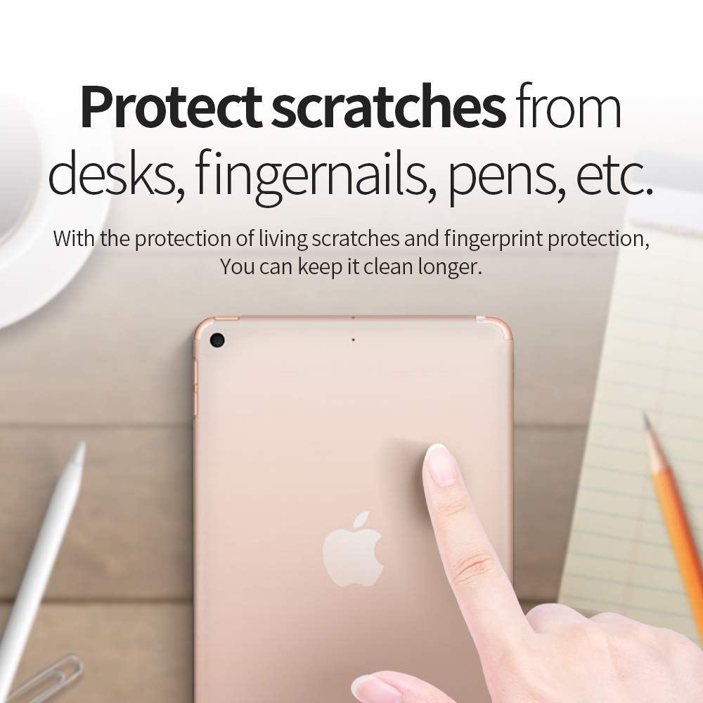 skoko 2pack Back Body Protective Film Skin compatible with iPad Pro 12.9 4/5/6 Generation , Transparant Matte Cover , Seems likes to Screen protector , Very thin compatible with all case