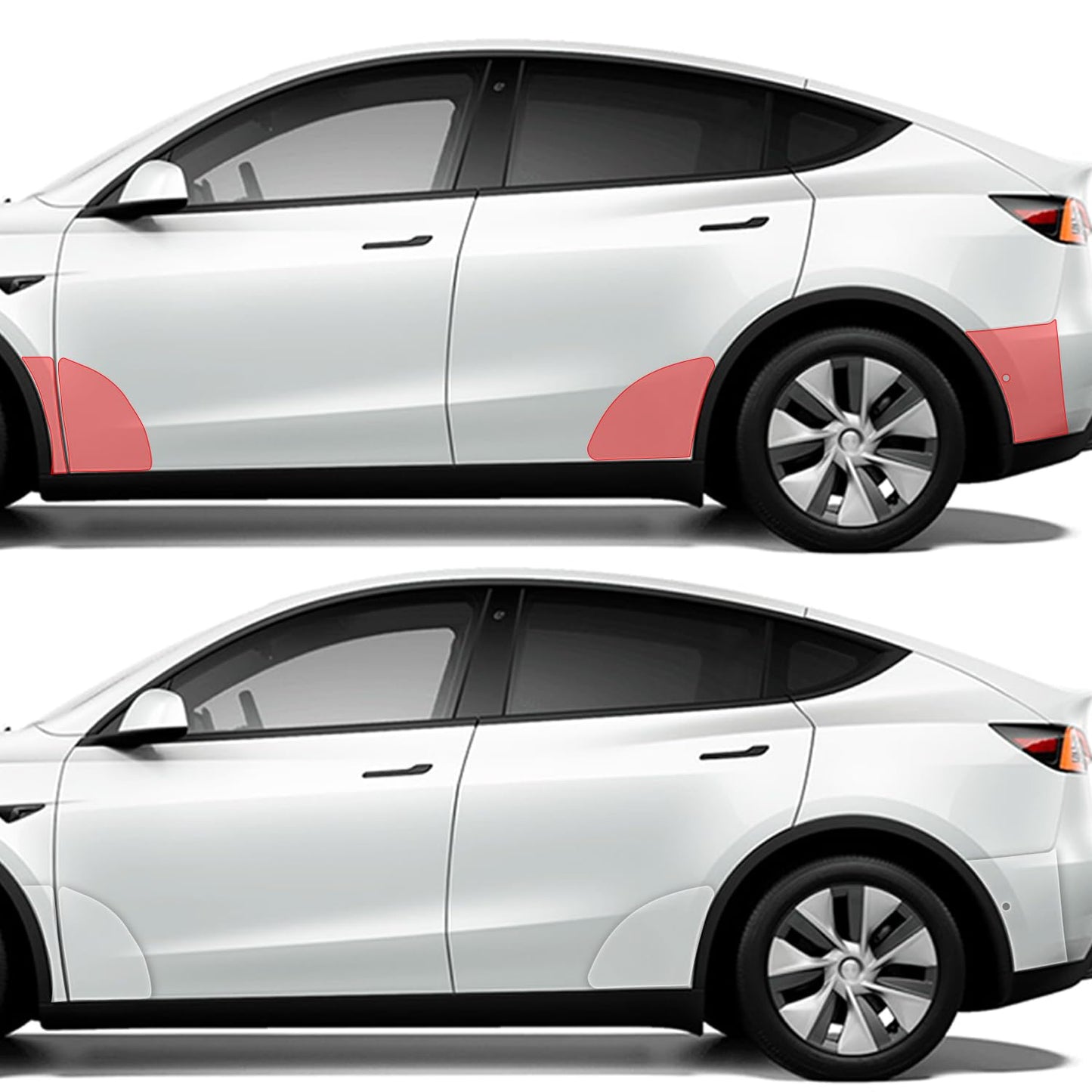 Skoko (6pcs - 1 set ) Tesla Model Y Front & Real Fender Full Set Clear Paint Protection Film PPF , Mud & Stone & Rock Chips Guard , Wrap , Scratches, and Salt Damage (6pcs - 1set )