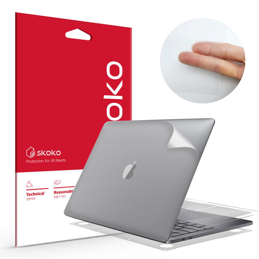 skoko [4 in 1 Full Body Protector Skin Film Compatible with Macbook Pro 16 inch M1 M2 M3 2021 2022 2023 2024 released , Bubble Free,Similar to Screen Protector TPU Matte Film, Cover