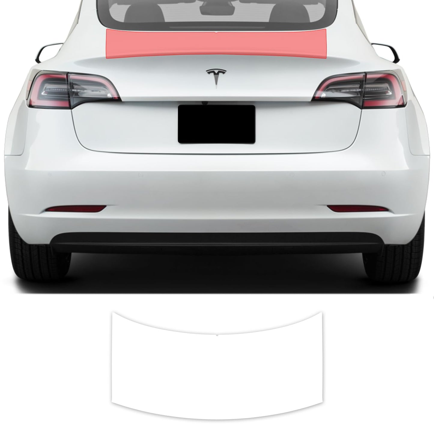 skoko (1 Set ) Tesla Model 3 Trunk Top PPF Film , Wrap , Scratches, and Salt Damage
