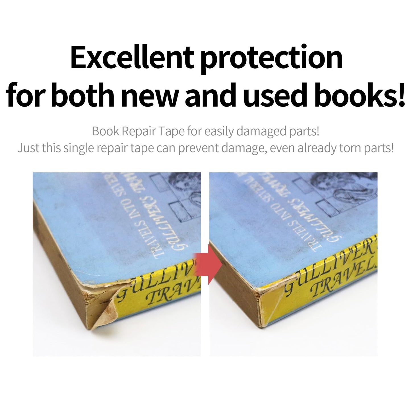 skoko [100pcs in 1 Book Repair Tape for Book Coner, BookGuard,Presents Attachment Tools
