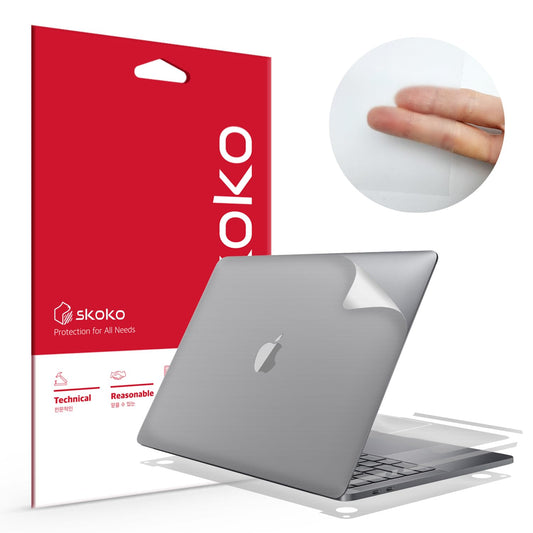 skoko [4 in 1 Full Body Protector Skin Film Compatible with Macbook Pro 13 inch M1 M2 2021 2022 2023 ( released ) , Bubble Free,Similar to Screen Protector TPU Matte Film, Cover, Skins, Decals,Sticker