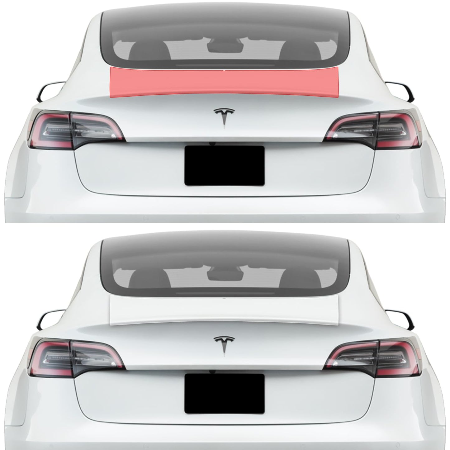 skoko (1 Set ) Tesla Model 3 Trunk Top PPF Film , Wrap , Scratches, and Salt Damage