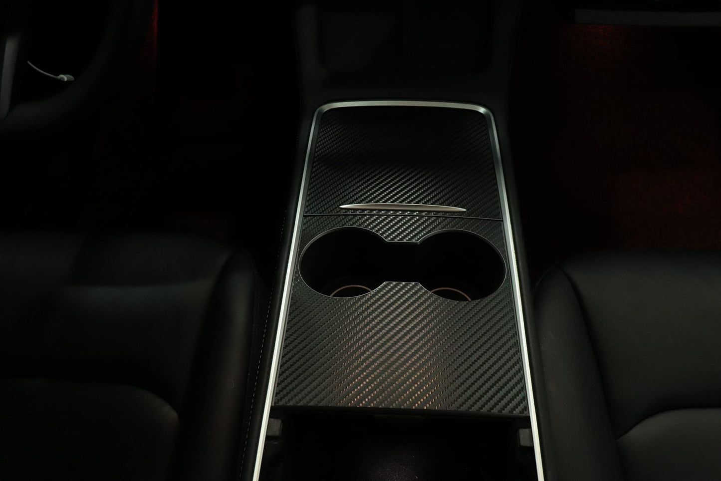 Tesla Model Y Model 3 Center Console Wrap Cover Matte Black Carbon, New Center Console, Stickers, Cover