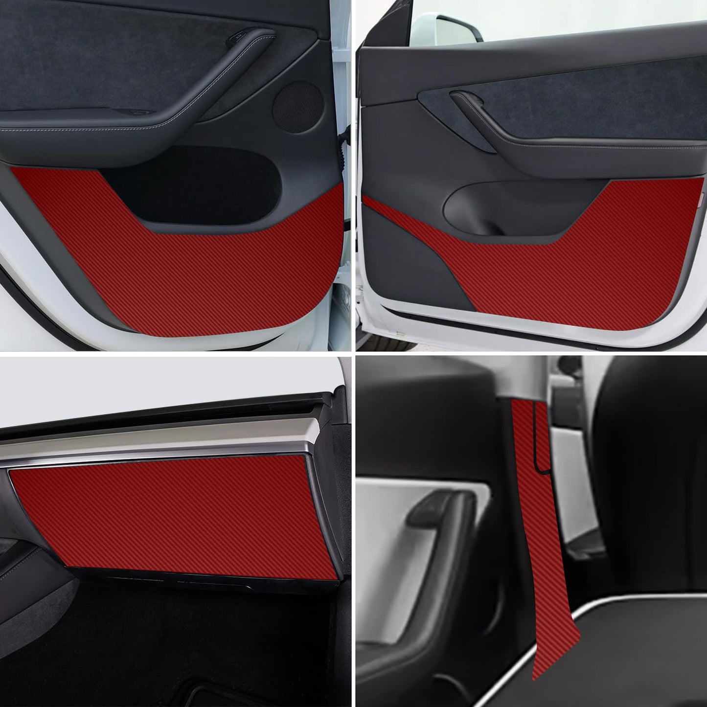 Tesla Model Y Door Glove box safety belf carbon cover