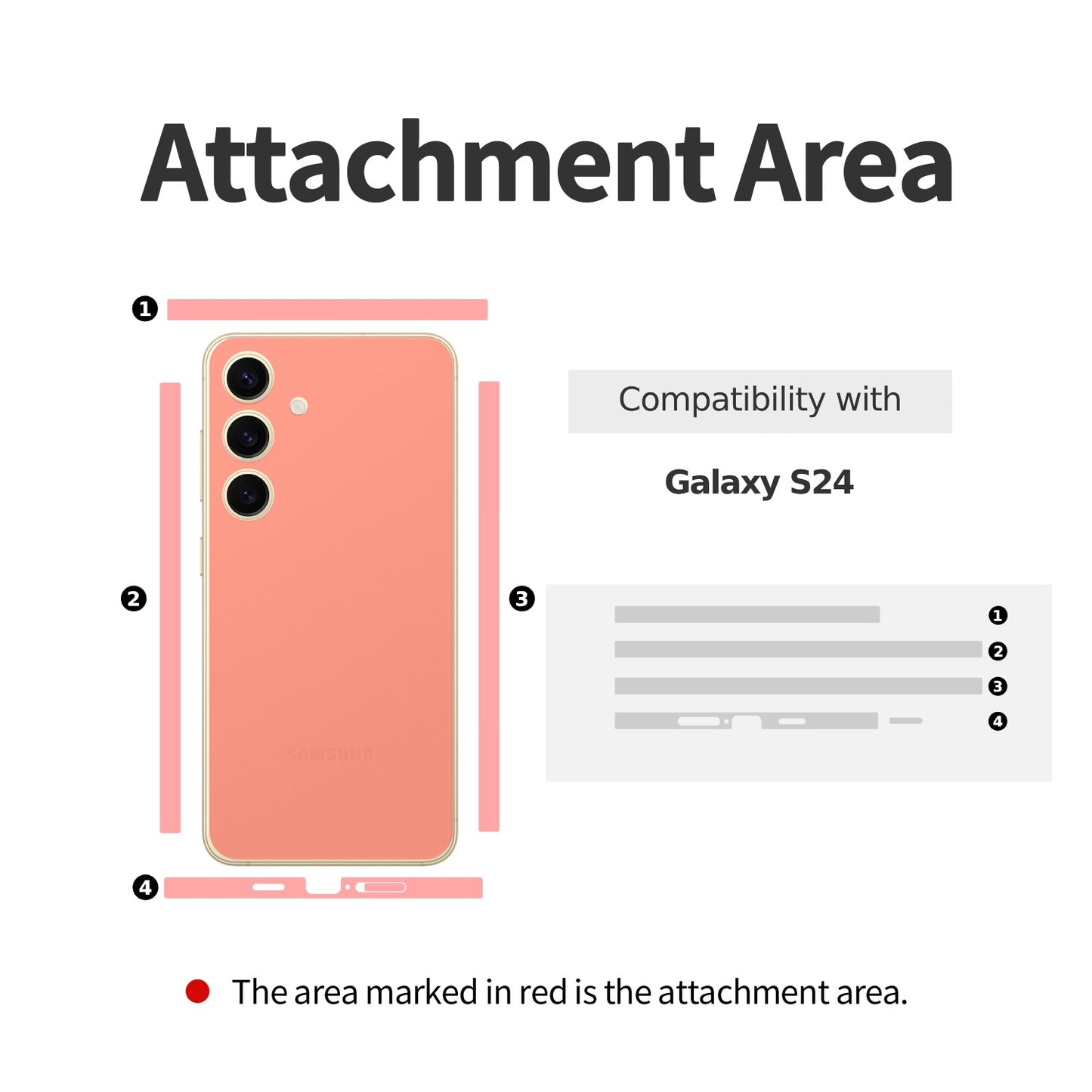 (2+2 Pack) Galaxy S24 Full Body Protective Film