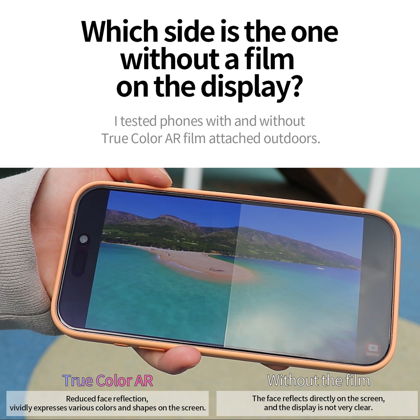 iPhone 15 Pro Max Unbreakable Premium True Color AR PET Screen Protector
