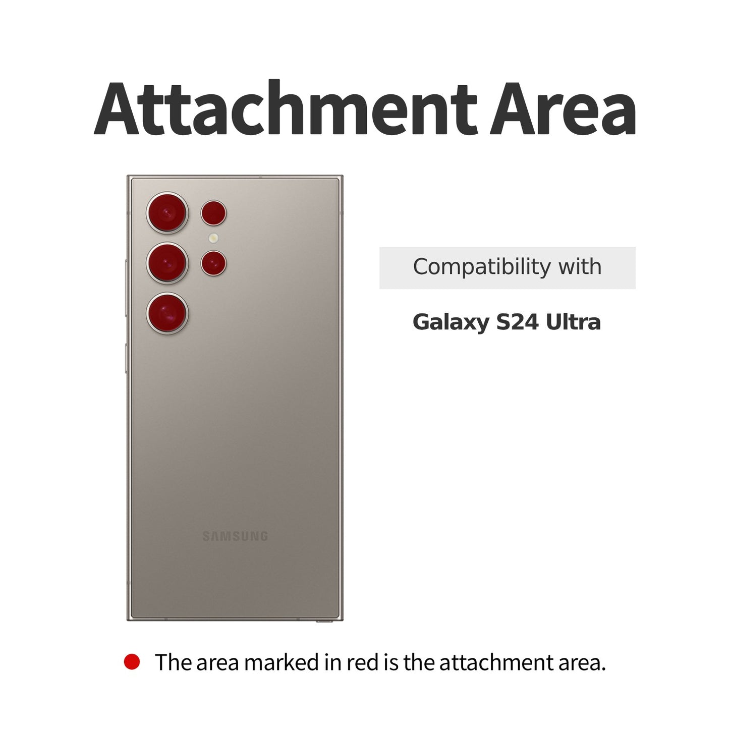 (2 Pack) Galaxy S24 Ultra Camera Lens Protective Film