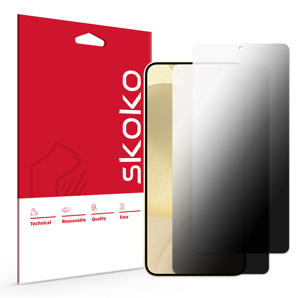 (2 Pack) Galaxy S24 Unbreakable Privacy PET Screen Protector