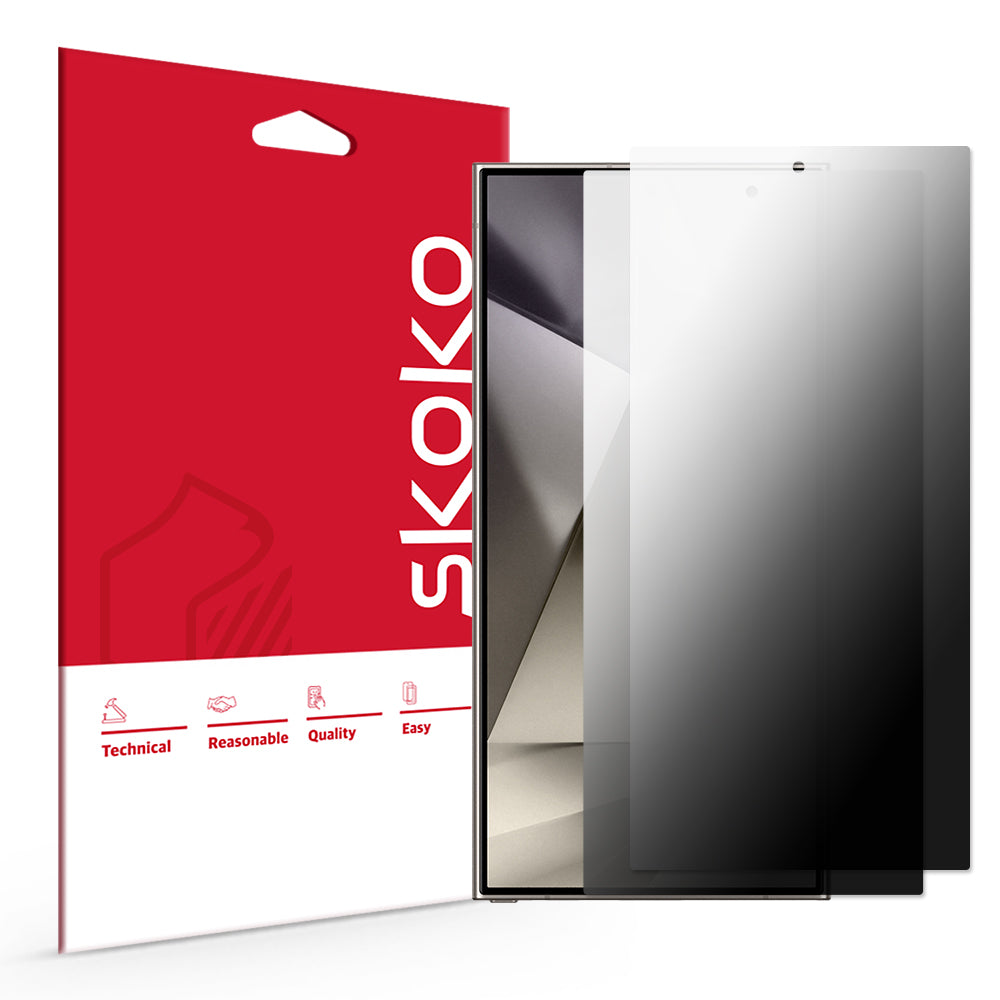 (2 Pack) Galaxy S24 Ultra Unbreakable Privacy PET Screen Protector