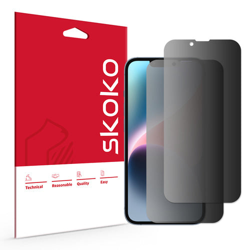 (2 Pack) iPhone 14 Unbreakable Privacy PET Screen Protector
