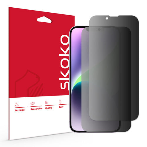 (2 Pack) iPhone 14 Plus Unbreakable Privacy PET Screen Protector