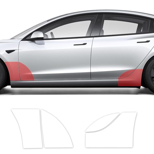 Tesla Model 3 Highland 2024 Front & Rear Fender Set 4pcs in 1set PPF Clear Paint Protection Film , Mud & Stone & Rock Chips Guard , Wrap , Scratches, and Salt Damage