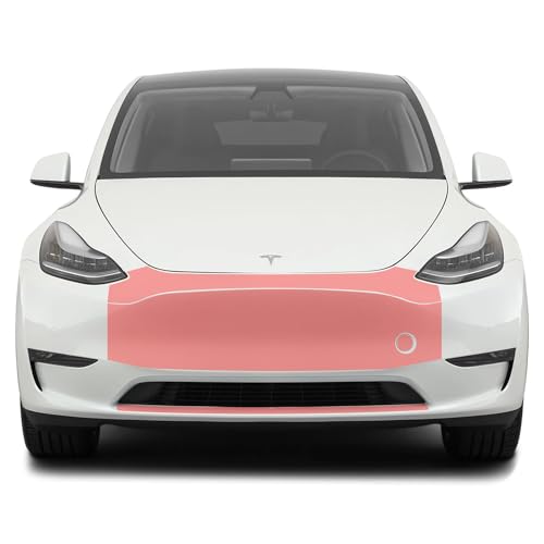 Front Bumper & Front Bumper Upper Set Compatible with Tesla Model Y Clear Protective Film PPF (Model Y after 2023 (No Parking Sensors))