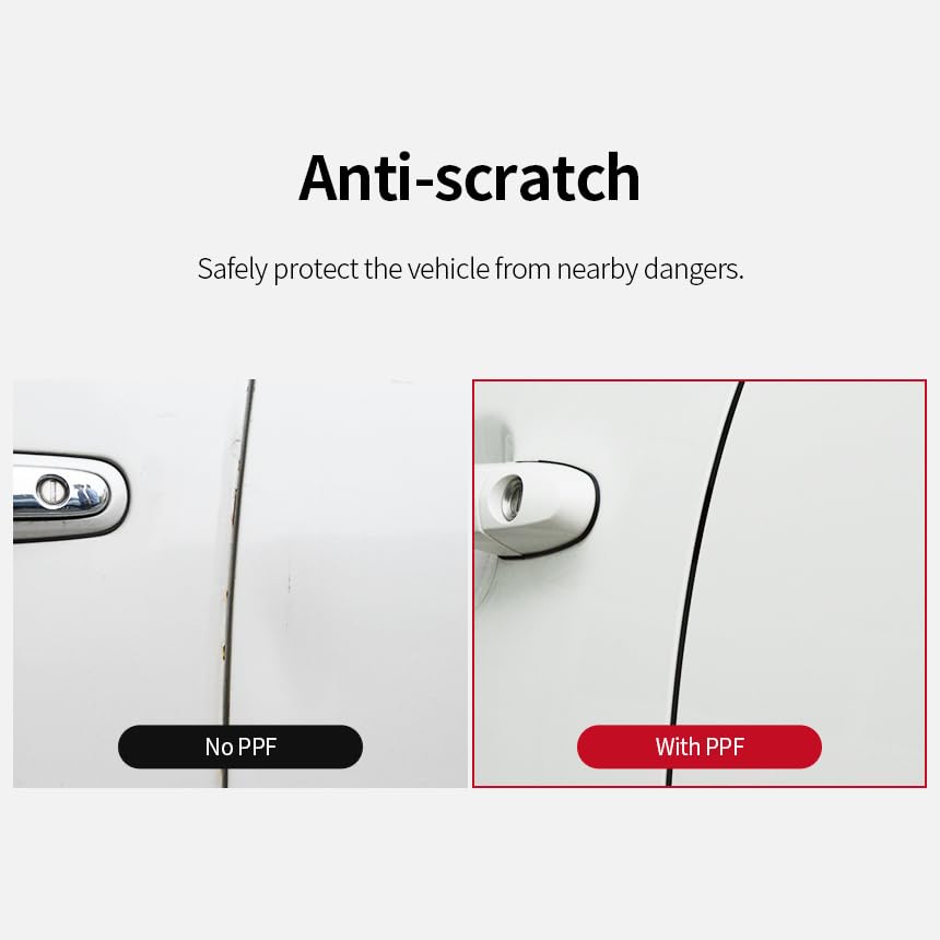 ( 1Set - 4 pcs ) skoko Tesla Model 3 Highland 2024 Door Handle & Door Handle Around & Door Closing part Scratch Guard Film , PPF , Sticker , Wrap