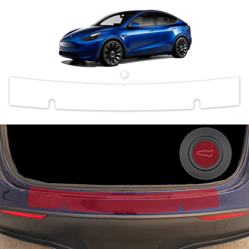 (1Set) Rear Bumper Upper + Trunk Button Clear Protective Film PPF compatible with Tesla Model Y , Anti-Scractch , Premium PPF