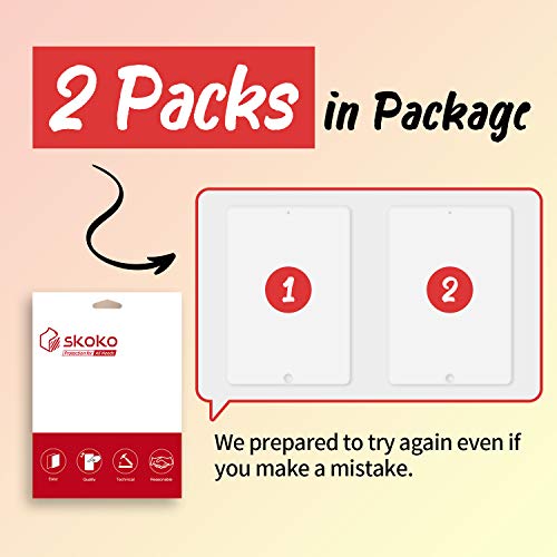 skoko [2 Pack] Transparent Matte Back Protector Compatible with ipad Pro 13 M4 2024, Easy Installation, Matte Clear Skin/Case-Friendly