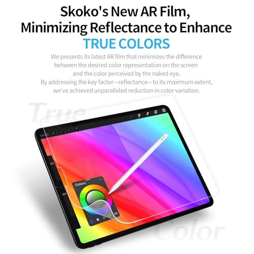 skoko TrueColor AR Screen Protector Film compatible with iPad Air 13-inch M2 2024 release