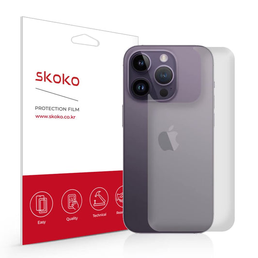 skoko [2 Pack] Back Protector Film Compatible with iPhone 14, Matte skin, Bubble Free, Similar to Screen protector TPU Matte Skin Film Cover