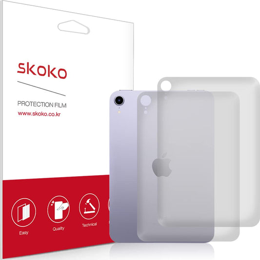 skoko 2 pack iPad mini 6th Generation Back Protective Film , Air Free , Clear Matte Transparent , Includes Attachment tools