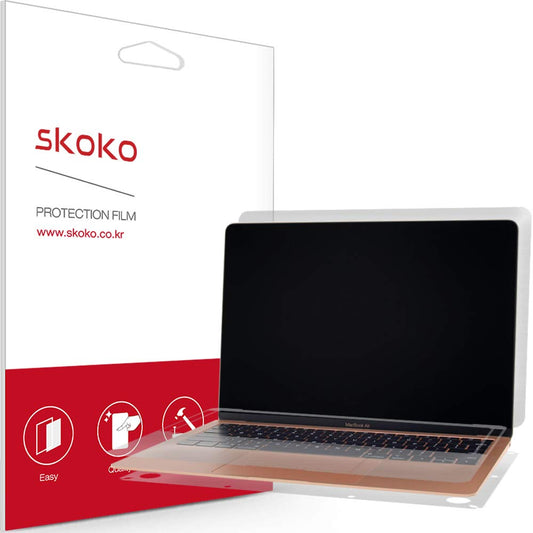 skoko [4 in 1] Full Body Protector skin Film compatible with Macbook Air 13 Inch 2018-2020 (A2337, A2179, A1932), Bubble Free,Similar to Screen protector TPU Matte Film, Cover, skins, decals,sticker