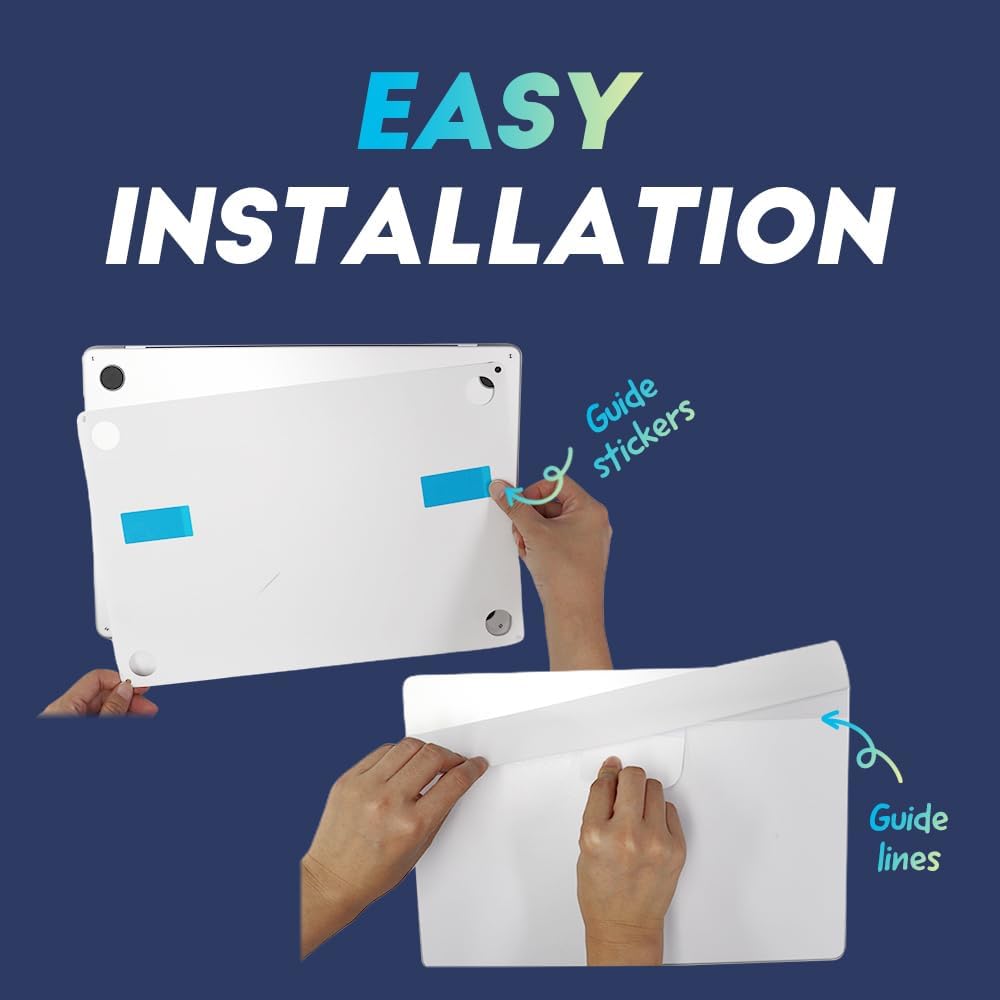 skoko 簡単取り付け 透明マットスキン保護フィルム MacBook Air 13/15インチ (M2 M3 M4) &amp; MacBook Pro 14/16インチ (M1 M2 M3 M4 M5)