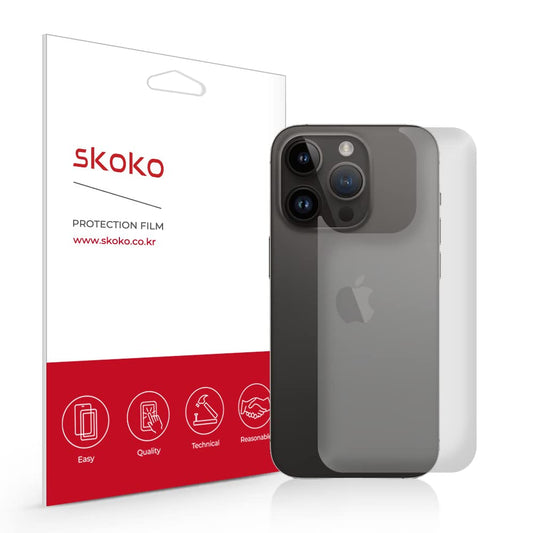 skoko [2 Pack] Back Protector Compatible with iPhone 14 Pro , Matte skin Bubble Free, Similar to Screen protector TPU Matte Skin Film Cover