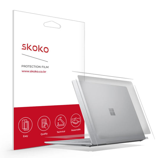 [4 in 1] skoko Full Body Protector Cover Skin Film only Compatible with MS Surface Laptop 15 4th 5th Generation ,  Bubble Free, Similar to Screen protective TPU Matte , Accessories , Stickers