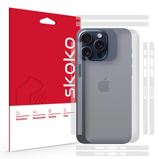 skoko [2 Pack] Back Protector Compatible with iPhone 15 Pro Max , Matte skin  Bubble Free, Seems Likes Screen Protector TPU Matte Skin Film Cover