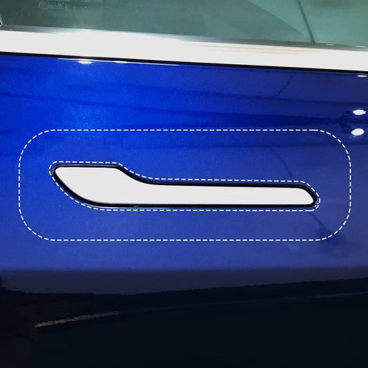 [4pcs in 1set] skoko Tesla Model Y/Model 3 Door Handle & Around Scratch Guard PPF Film, Sticker, Wrap