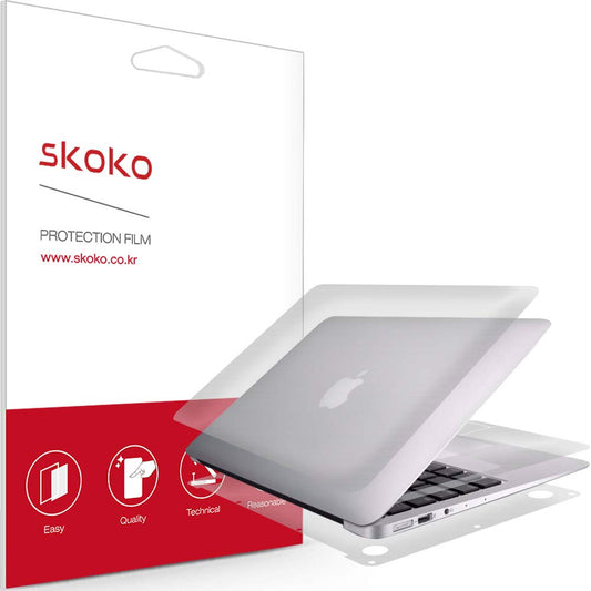 skoko [4 in 1] Full Body Protector Compatible with Macbook Air 13 Inch 2013-2017 (A1466), Bubble Free, Similar to Screen protector TPU Matte Skin Film Cover