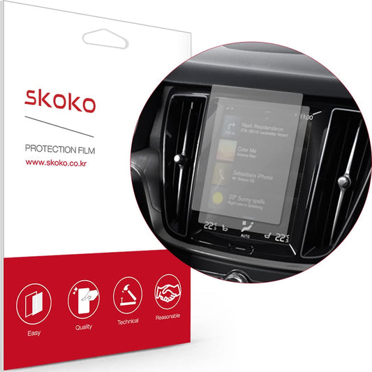 skoko [2 + 1 pcs Anti-Glare Center & Rear Air Conditional Screen Protector Compatible for volvo S60, S90, XC40, XC60, V90, Easy installation, Anti-Glare Matte, Anti Fingerprints