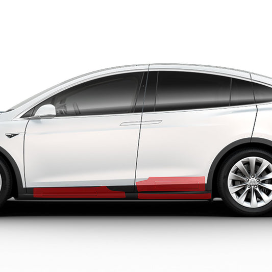Skoko Tesla Model X 2021 - 2023 Door Scope & Step Set PPF & Carbon Stickers Protective Film , Clear , Wrap , Guard
