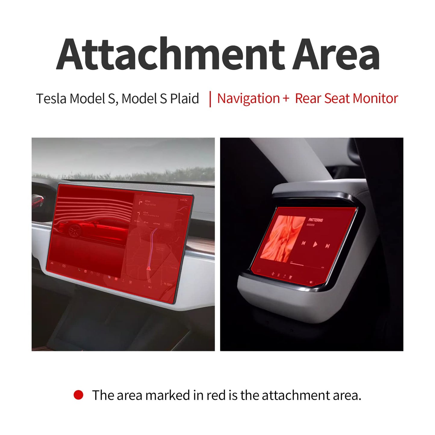 skoko [ 2+2 Pack ] Anti-Glare Rear Screen 8 inc + Center Screen 17 inc Protector Compatible with Tesla Model S / X & Plaid , Matte , Anti Fingerprints 2023/2022/2021 Refreshed