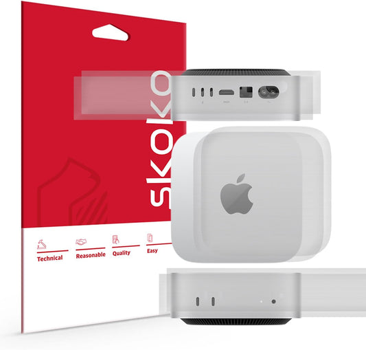 skoko (2 set Transparent Matte Body Screen protector Skin Design for Mac Mini M4 2024, Anti-Scratch, Bubble Free, Easy Guide Attachment Type