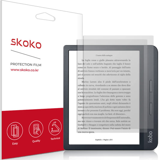 skoko [2 Pack] Anti-Glare Screen Protector Compatible with Kobo Libra H2O, Anti-Glare Matte, Anti Fingerprints, Easy Installation, Soft Feeling