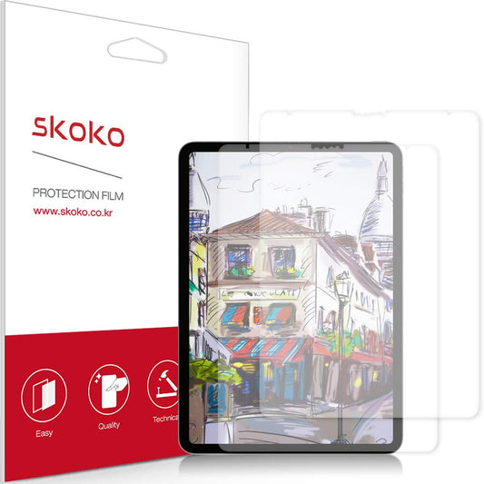 skoko [2 Pack] Paper Screen Protector Compatible with iPad Pro 11 2022 2021 2020 2018 6th 5th 4th 3tht Generations , Matte Texture, Premium PET, for Writing/Draw, Compatible with Apple Pencil
