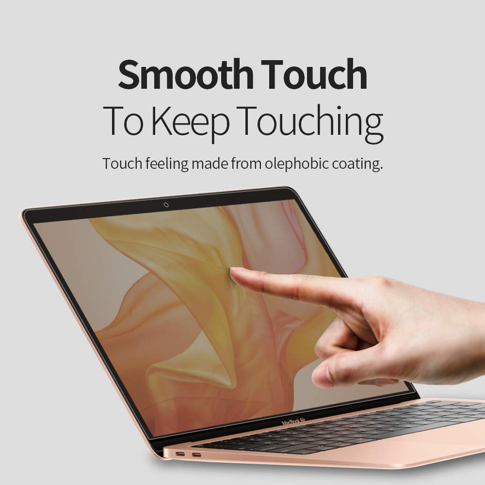 skoko [ 2 Pack ] Screen Protector Compatible with Macbook Air 15 inch 2024 M3 M2 ,  Hybrid Coating , Anti Fingerprint & High Transparency , Easy Cleaning